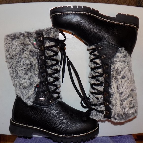 New Pajar Eva leather/ fur boot made in Italy EU 38, US 7.5 - Picture 10 of 13